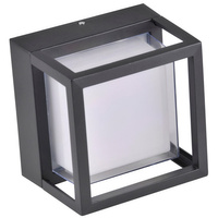 Lampa Ogrodowa Kinkiet Elewacyjny KANSAS LED IP44 12W 4000K Czarna GOLDLUX (Polux)