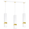 Lampa wisząca Tuba Zwis VIDAR Biały + złoty 3x GU10 Milagro Metal Styl nowoczesny