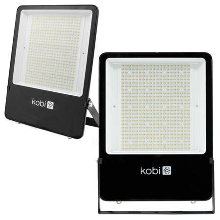 Naświetlacz LED Zewnętrzny Ogrodowy 300W 45200lm 4000K Neutralny 90° Ściemnialny IP65 IK08 Czarny US Kobi