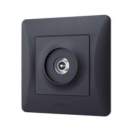 Gniazdo Pojedyncze Antenowe Telewizyjne Natynkowe Czarne BINERA VIDEX