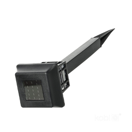 Lampa Solarna Ogrodowa Słupek Zewnętrzny Stojący LED 6500K Zimna IP44 Czarny Fusion Kobi