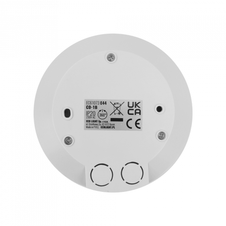 Czujnik Ruchu i Zmierzchu Czujnik Obecności PIR Natynkowy Sufitowy Biały 3m 360° CO Ecolight