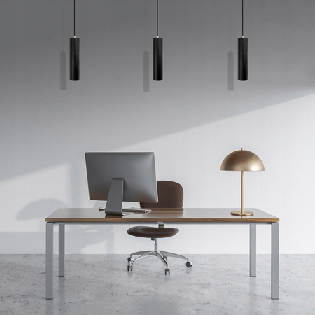 Lampa Wisząca Sufitowa 1xGU10 CIRUS Zwis Tuba Czarna 24cm