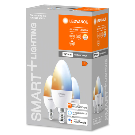 Żarówka LED E14 Świeczka 4.9W = 40W 470lm CCT Ściemnialna SMART+ WiFi Candle Ledvance