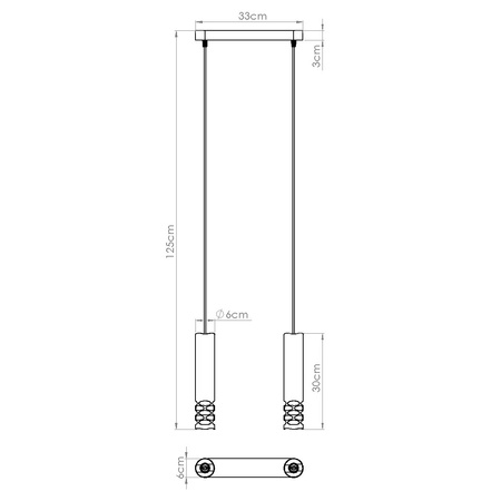Lampa Wisząca Sufitowa 2x GU10 Biała LIRO Ocean Green SL.1692 Sollux