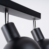 Lampa Sufitowa Oprawa Natynkowa Reflektor 3x E27 Ruchoma Geometryczna Czarna Industrialna Elba Sollux