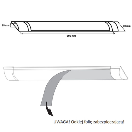 Lampka Podszafkowa Listwa Oświetleniowa 30W 3300lm 4000K Neutralna 120° Biała Sanico Goldlux