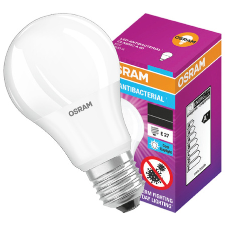 Żarówka LED E27 A60 8,5W = 60W 806lm 6500K Zimna 200° OSRAM ANTYBAKTERYJNA