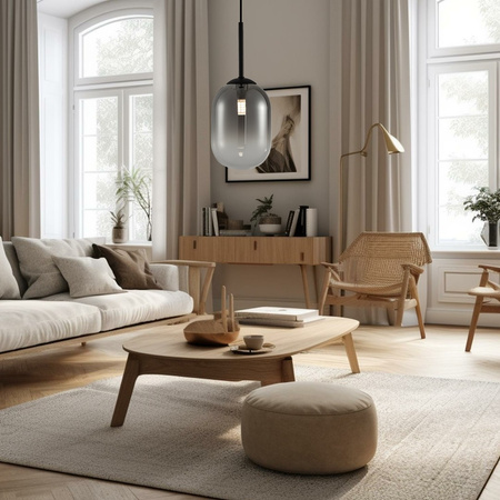 Lampa Wisząca Sufitowa ALIAS Czarna 1xE14 fi 120 Milagro