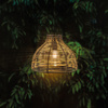 Lampa Solarna Wisząca LED Zewnętrzna Ogrodowa Rattanowa 3000K IP44 VEXA LUMILED 
