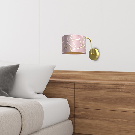 Lampa Ścienna Kinkiet ZIGGY Różowe Złoto Różowa 1xE27 Milagro