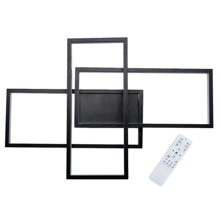 Lampa Sufitowa Żyrandol LED 72W CCT GALAXIS ORION Czarny + Pilot Sterujący