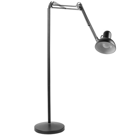 Lampa Stojąca Podłogowa Stołowa LED E27 Czarna z Regulacją Wysokości Belsa Lumiled