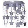 Lampa dziecięca sufitowa szara Żyrandol dla dzieci Gwiazdki STAR 3x E27 Metal i kryształki Milagro