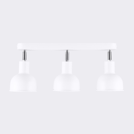 Lampa Sufitowa Oprawa Natynkowa Reflektor 3x E27 Ruchoma Geometryczna Biała Industrialna Elba Sollux