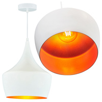 Lampa Wisząca Sufitowa Żyrandol IL MIO MODERN P-306B E27 Biało-Złota - GOLDLUX (Polux)