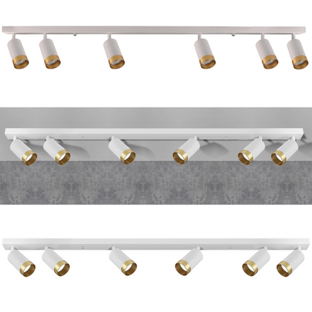 Lampa Listwa Oprawa Sufitowo-Ścienna LED 6 x GU10 ARRAS Biały GOLDLUX (Polux)