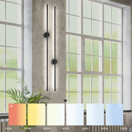 Lampa Ścienna Kinkiet LANA LED 12W 1600lm 4000K Neutralna Barwa Czarny KM-1.197 Lamkur