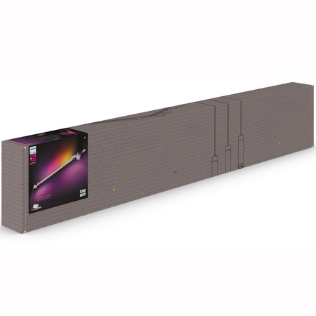 Zestaw Szyna Oświetleniowa Perifo Szynoprzewód 2m + 2x Reflektor + Lampa Oświetleniowa LED 39,9W CCT RGB Philips HUE Bluetooth Biały