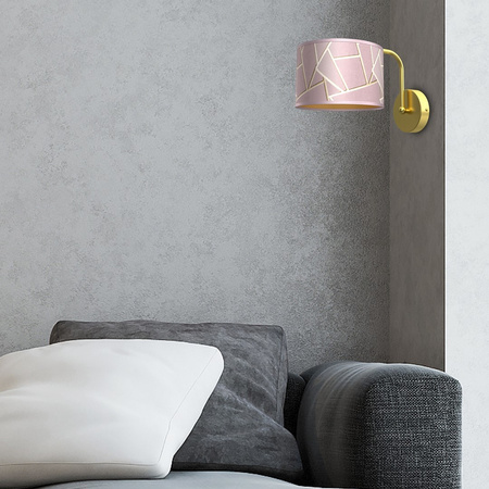 Lampa Ścienna Kinkiet ZIGGY Różowe Złoto Różowa 1xE27 Milagro