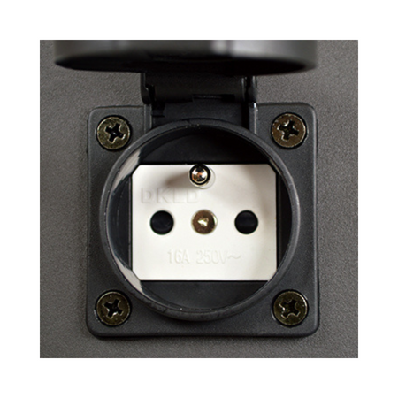 Lampa Ogrodowa LED E27 NEW YORK TUBA Słupek 44cm z Gniazdem - GOLDLUX (Polux)