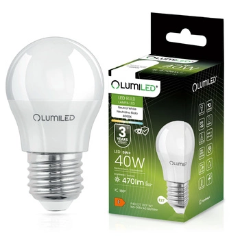 Żarówka LED E27 Kulka P45 5W = 40W 470lm 4000K Neutralna 180° LUMILED