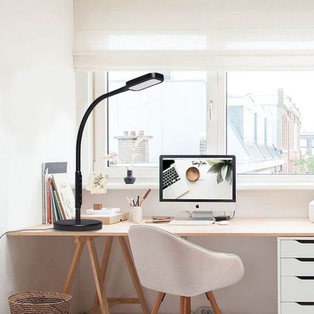 Lampa Podłogowa LED 12W 1280lm 5500K Zimna Czarna Ściemnialna TOKYO Videx