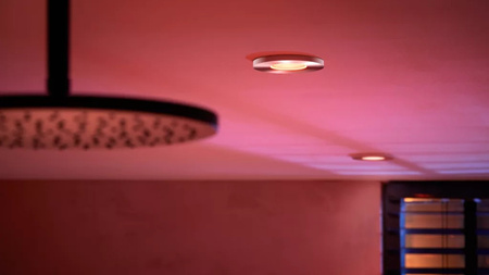 Oprawa Podtynkowa Wpuszczana LED Hermetyczna IP44 Łazienkowa 4.2W 400lm IP44 White and Color Ambiance RGB + TW Chrom Inteligentna SMART Zigbee Bluetooth Xamento Philips HUE