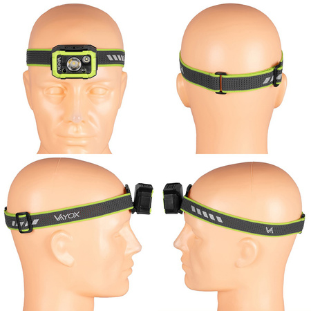 LATARKA Akumulator Czołowa LED 750LM CREE + SMD PRO SERIES VA0187 VAYOX