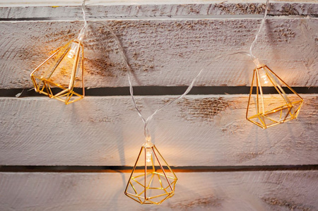 Girlanda świetlna LED na baterie Lampki dekoracyjne Diament metalowy 10x LED MILAGRO EKD4024