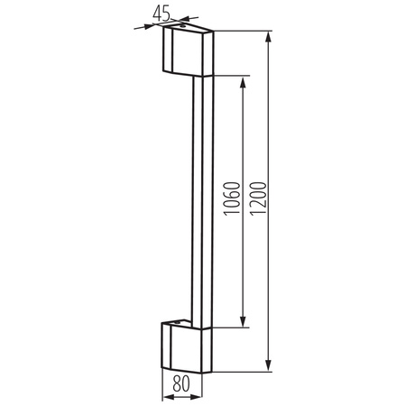 Lampa Elewacyjna Zewnętrzna Liniowa 120cm LED 500lm 4000K Neutralna IP54 Natynkowa Czarna YALTE Kanlux