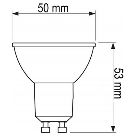 Zestaw 10x Żarówka LED GU10 6W = 50W 580lm 4000K Neutralna 120° Czarna LUMILED