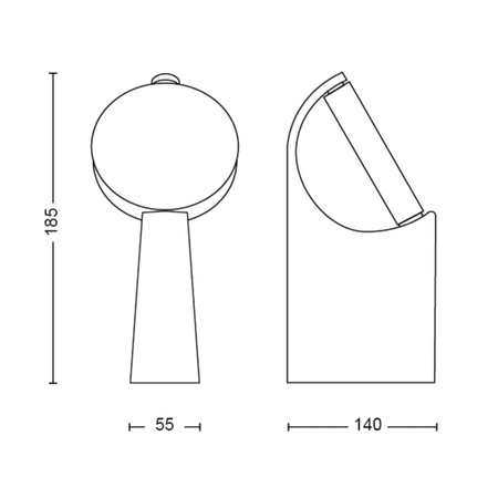 Lampa Ogrodowa Zewnętrzna SŁUPEK 34.9cm LED 7W 600lm 2700K IP44 Mimosa Philips