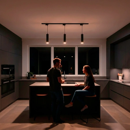 Lampa Sufitowa Szynoprzewód Szyna Zwis Reflektor Szynowy GU10 LED ADERO Czarny LUMILED