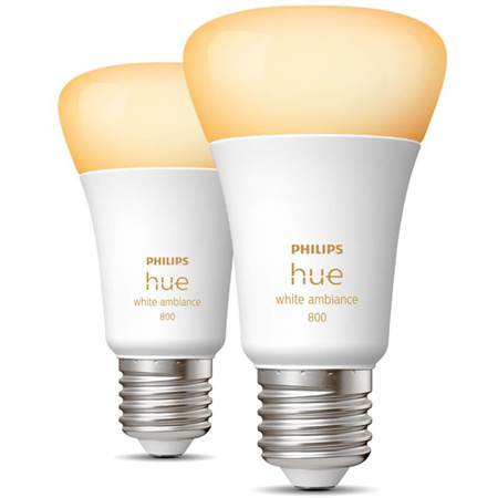 2PAK Żarówka LED E27 A60 6W CCT PHILIPS HUE White & Ambiance Bluetooth Zigbee