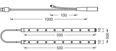 Taśma Pasek LED 4W RGB Pilot 1.5M Flex Ledvance