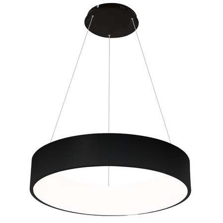 Lampa wisząca OHIO 24W LED Czarna Obręcz Minimalistyczna MLP6358 Milagro Metal + Akryl