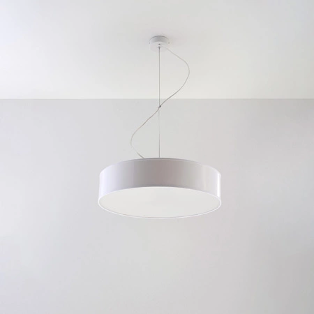 Lampa Sufitowa Wisząca Plafon 3x E27 Okrągła Biała Minimalistyczna Arena Sollux