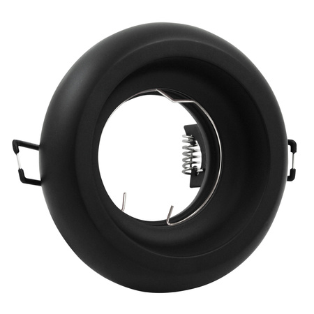 Oprawa sufitowa podtynkowa gipsowa Helios GOLDLUX (Polux) okrągła czarna matowa MR16