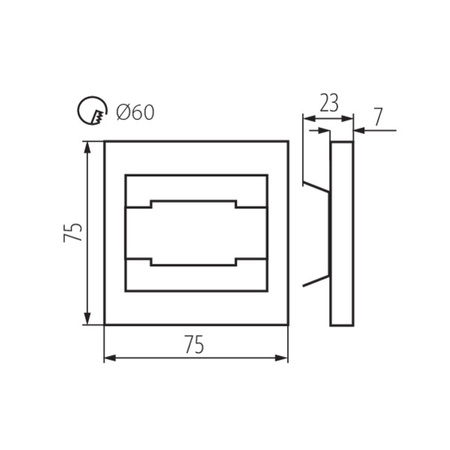 Oprawa Schodowa Dekoracyjna LED TERRA 0,8W 13lm 3000K Ciepła Kanlux