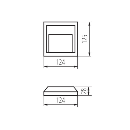 Oprawa naścienna natynkowa CROTO LED szara 1,1W 30lm 6500K zimna 230V Kanlux