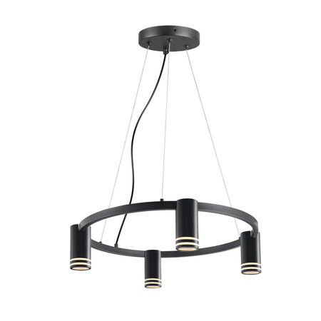 Lampa Sufitowa Wisząca Zwis 4x GU10 Czarna ROMA Sanico Goldlux