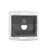 Adapter Gniazda RJ45 Internetowe Kwadratowe Grafitowe LOGI Kanlux