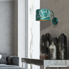 Lampa Ścienna Kinkiet ZIGGY Zielona Złota Zielona 1xE27 Milagro