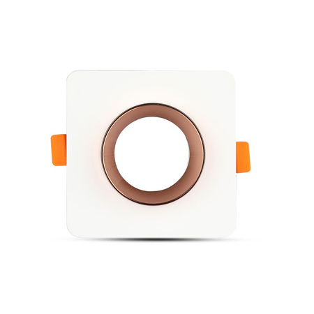 Oprawa Sufitowa Podtynkowa Oczko GU10 Kwadratowa Biała/Różowe złoto Beton VT-862 V-TAC - 5 Lat Gwarancji