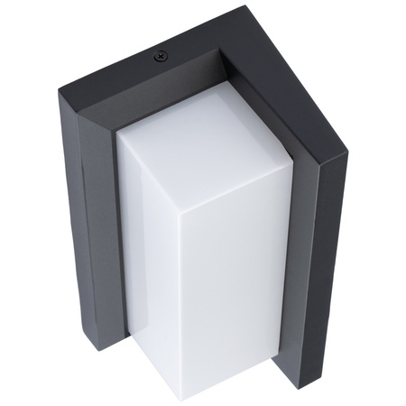 Lampa Ogrodowa LED Kinkiet Elewacyjny 12W Oprawa Architektoniczna Prostokąt Lagos Czarna z Czujnikiem Ruchu