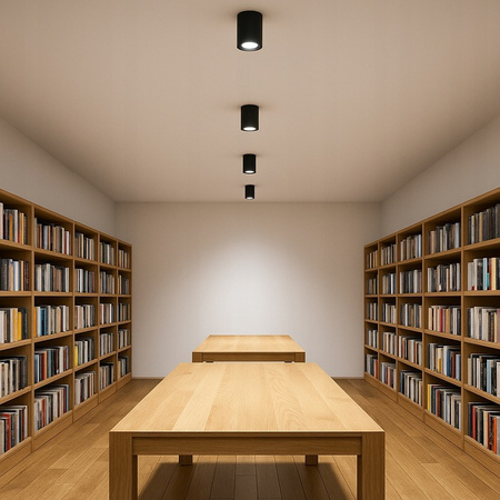 Oprawa Natynkowa Halogenowa Tuba Reflektor Spot GU10 Okrągła Ruchoma Czarna Masterled