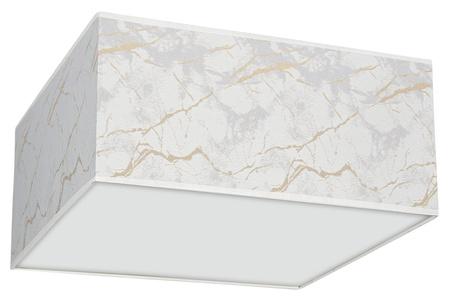 Plafon LED Lampa Sufitowa SENSO Biała Złota Kwadrat 2xE27 Milagro