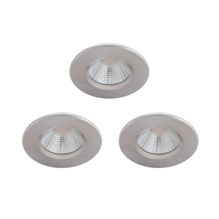 3x Oprawa Podtynkowa Wpuszczana LED 5.5W 350lm 2700K IP65 Hermetyczna Nikiel Dive Bathroom Philips