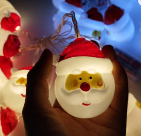 Łańcuch LED Mikołaje 10xLED 1,6m 2700K Świąteczny LVT